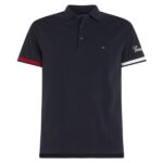 Tommy Hilfiger Flag Sleeve Slim Polo Navy