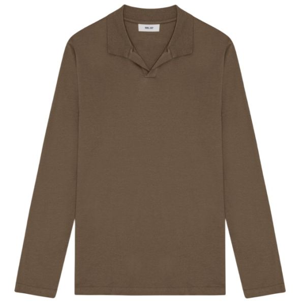NN.07 Paul Longsleeve Polo Donker Groen