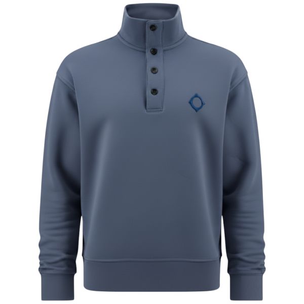 Ma.strum Stria Box Fit Funnel Neck Sweater Navy