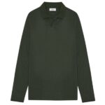 NN.07 Paul Longsleeve Polo Donker Groen