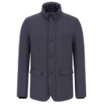 Herno Stand Down Collar Jas Navy