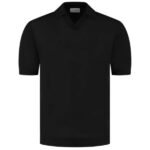 Duquezzi Merino Buttonless Polo Zwart