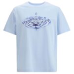 Casablanca Drip Logo T-shirt Licht Blauw