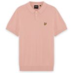 Lyle & Scott Cotton Knitted Polo Peach