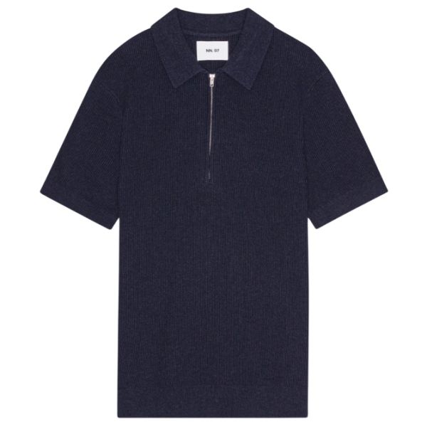 NN.07 Hansie Zip Polo Navy