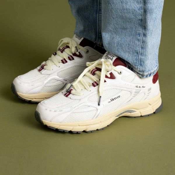 The Mercer Brand The Re-Run Vintage Nappa Sneaker Wit/Rood