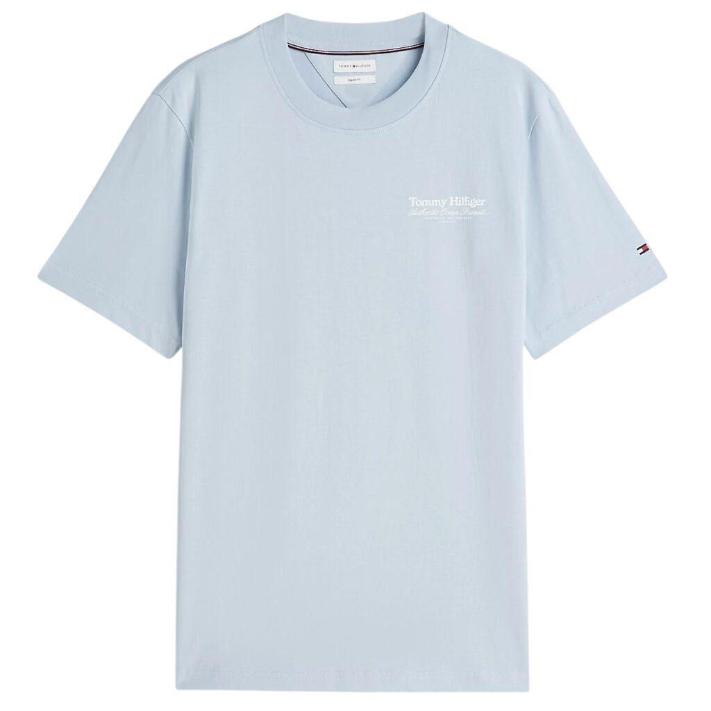 Tommy Hilfiger Nautical Back Graphic T-shirt Licht Blauw