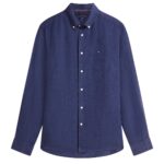 Tommy Hilfiger Pigment Dyed Solid Overhemd Navy