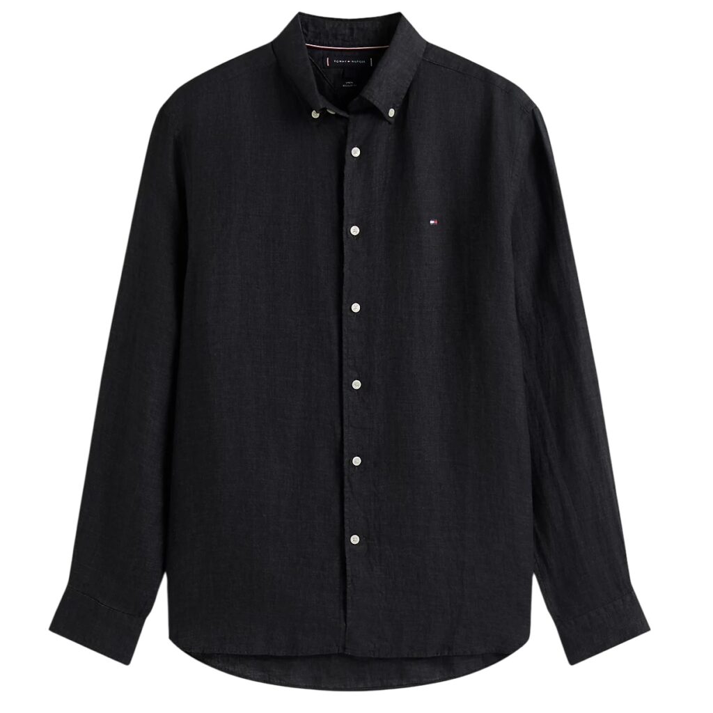Tommy Hilfiger Pigment Dyed Solid Overhemd Zwart