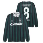Hopeium Football Striped Longsleeve Polo Donker Groen/Navy