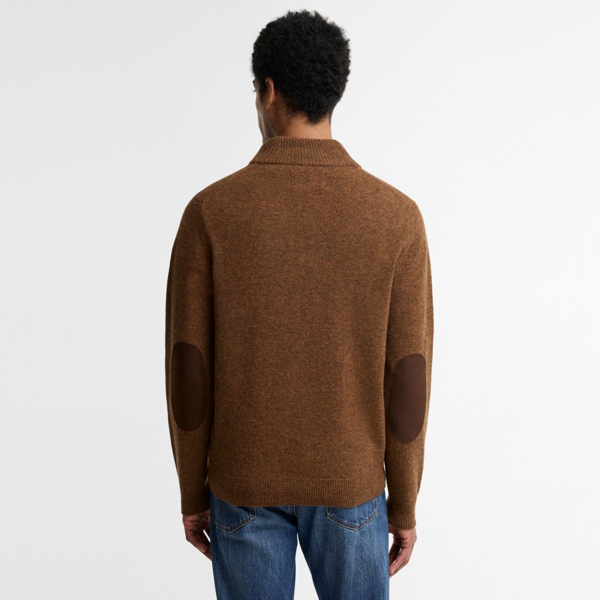 Barbour Essential Patch Half Zip Sweater Bruin