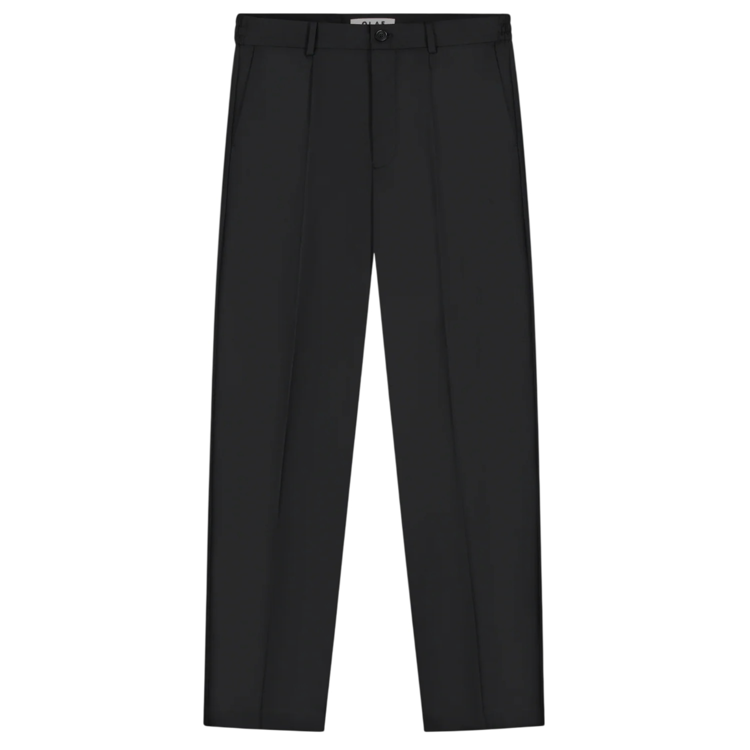 Olaf Regular Wool Pleated Chino Zwart